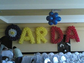 trabzondaki organizasyon firmaları DAMLA ORGANİZASYON TRABZON TEL.:04622283555 , BALONLA İSİM YAZMA DESEN ÇALIŞMALARI